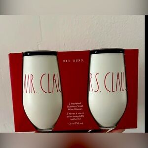 Rae Dunn “Mr. & Mrs. Claus” Insulated Tumbler 🎅🤶